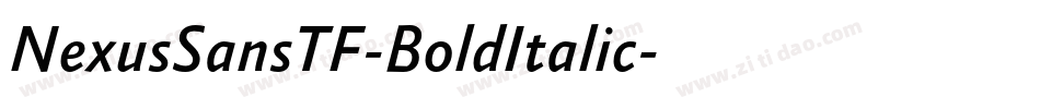 NexusSansTF-BoldItalic字体转换