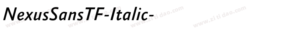 NexusSansTF-Italic字体转换