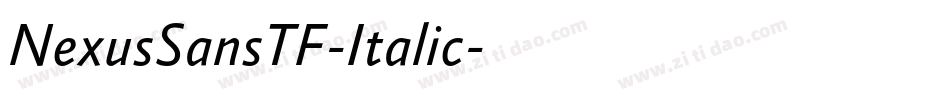 NexusSansTF-Italic字体转换