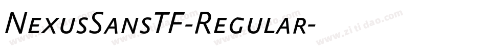 NexusSansTF-Regular字体转换