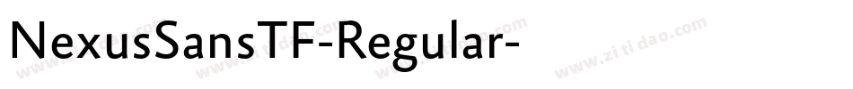 NexusSansTF-Regular字体转换