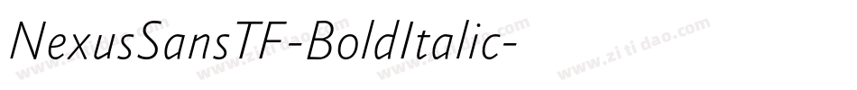NexusSansTF-BoldItalic字体转换