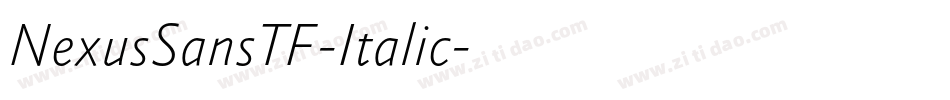 NexusSansTF-Italic字体转换