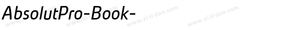 AbsolutPro-Book字体转换