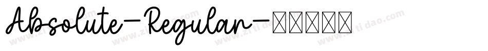 Absolute-Regular字体转换