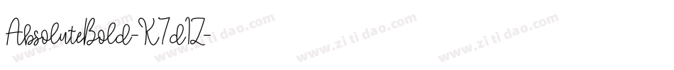 AbsoluteBold-K7d1Z字体转换