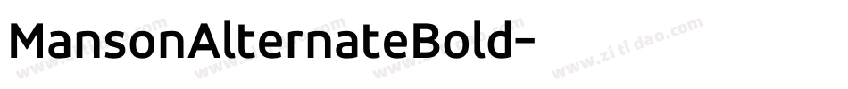 MansonAlternateBold字体转换