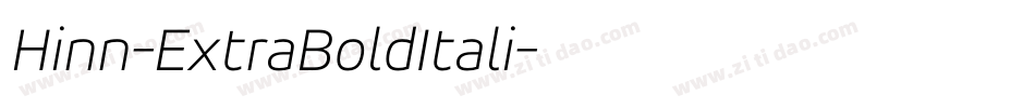 Hinn-ExtraBoldItali字体转换