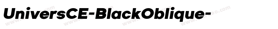 UniversCE-BlackOblique字体转换