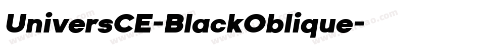 UniversCE-BlackOblique字体转换