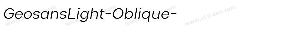GeosansLight-Oblique字体转换
