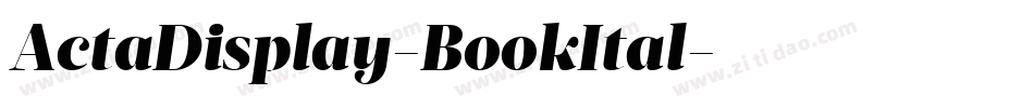 ActaDisplay-BookItal字体转换
