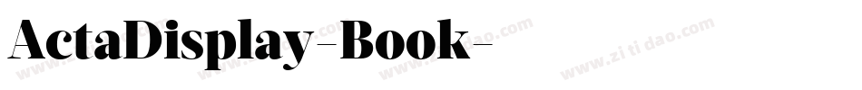ActaDisplay-Book字体转换