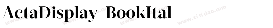 ActaDisplay-BookItal字体转换