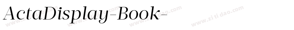 ActaDisplay-Book字体转换