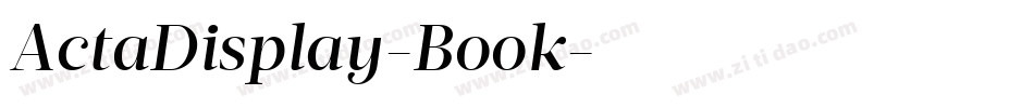 ActaDisplay-Book字体转换