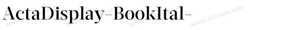 ActaDisplay-BookItal字体转换