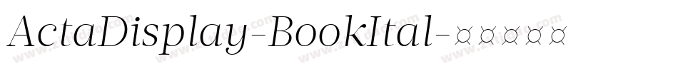 ActaDisplay-BookItal字体转换