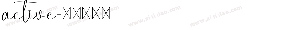 active字体转换
