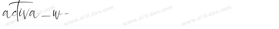 activa_w字体转换