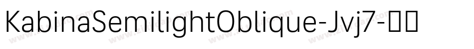 KabinaSemilightOblique-Jvj7字体转换