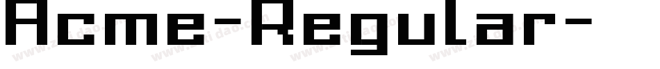 Acme-Regular字体转换