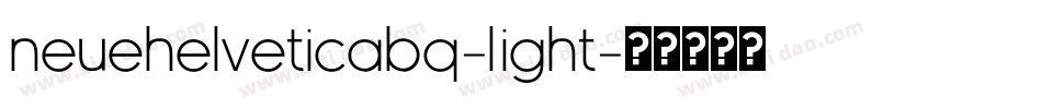 NeueHelveticaBQ-Light字体转换