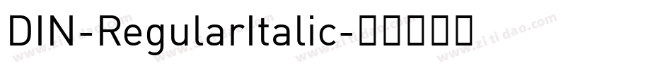 DIN-RegularItalic字体转换