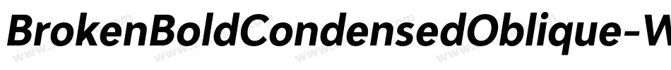 BrokenBoldCondensedOblique-Wd3A字体转换