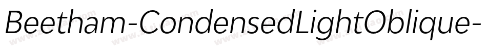 Beetham-CondensedLightOblique字体转换
