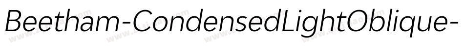 Beetham-CondensedLightOblique字体转换
