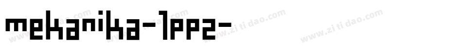 Mekanika-lPpZ字体转换