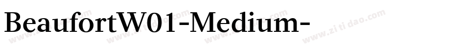 BeaufortW01-Medium字体转换