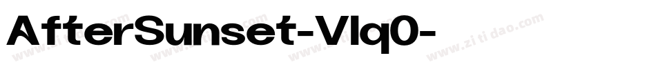AfterSunset-Vlq0字体转换