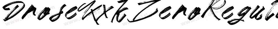 DroseKxkZeroRegular-oGJ4字体转换