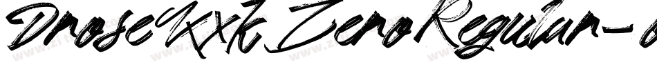 DroseKxkZeroRegular-oGJ4字体转换
