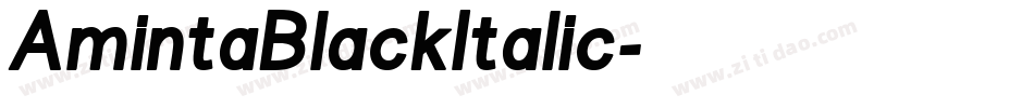 AmintaBlackItalic字体转换