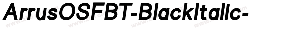 ArrusOSFBT-BlackItalic字体转换