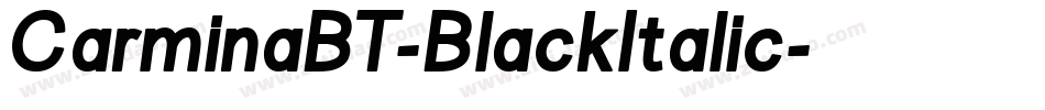 CarminaBT-BlackItalic字体转换
