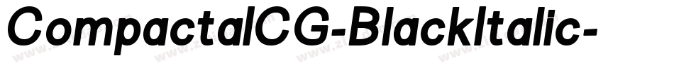 CompactaICG-BlackItalic字体转换