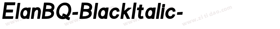 ElanBQ-BlackItalic字体转换