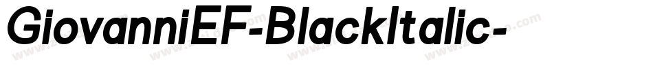 GiovanniEF-BlackItalic字体转换