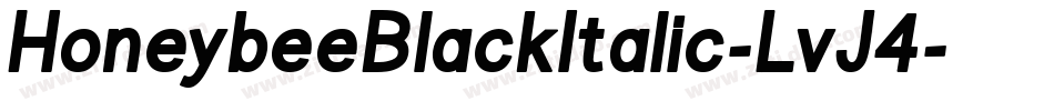 HoneybeeBlackItalic-LvJ4字体转换