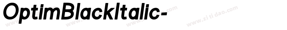 OptimBlackItalic字体转换