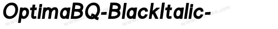 OptimaBQ-BlackItalic字体转换