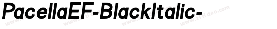 PacellaEF-BlackItalic字体转换