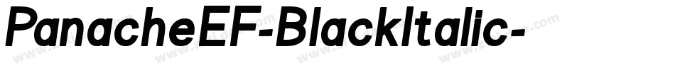 PanacheEF-BlackItalic字体转换