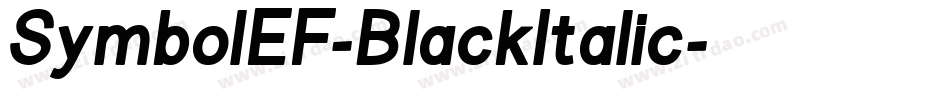 SymbolEF-BlackItalic字体转换