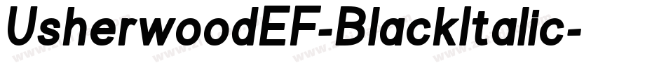 UsherwoodEF-BlackItalic字体转换