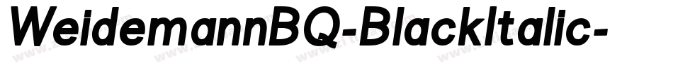 WeidemannBQ-BlackItalic字体转换